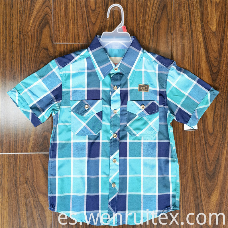 Checked Short Sleeve Children S Shirts